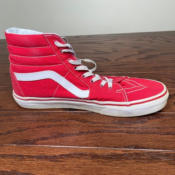 Vans Sk8-Hi Classic Hi Tops Mens 11 Red - Picture 4 of 11